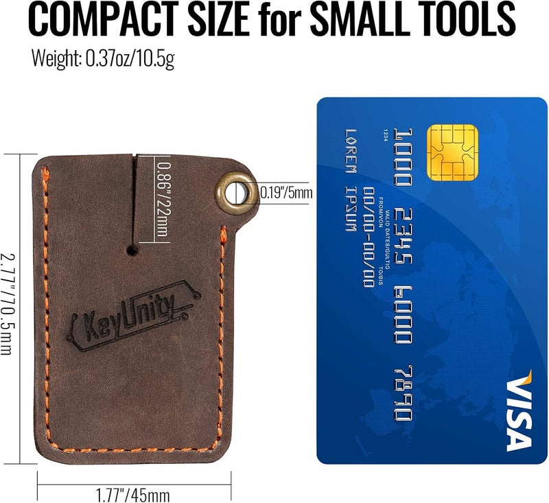 KeyUnity Leather Sheath EDC Pocket Organizer Hand Stitched Slip Pouch - Image 3